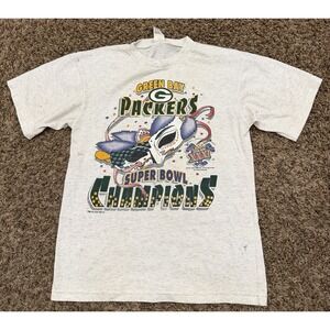 Vintage Tee Shirt 1997 Green Bay Packers Super Bowl Champs XXXI Boys Large